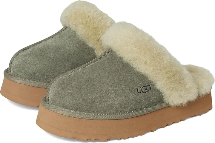 UGG Disquette Women's Shoes Moss Green/Muted Brass : 10 B - Medium, Leather/Suede