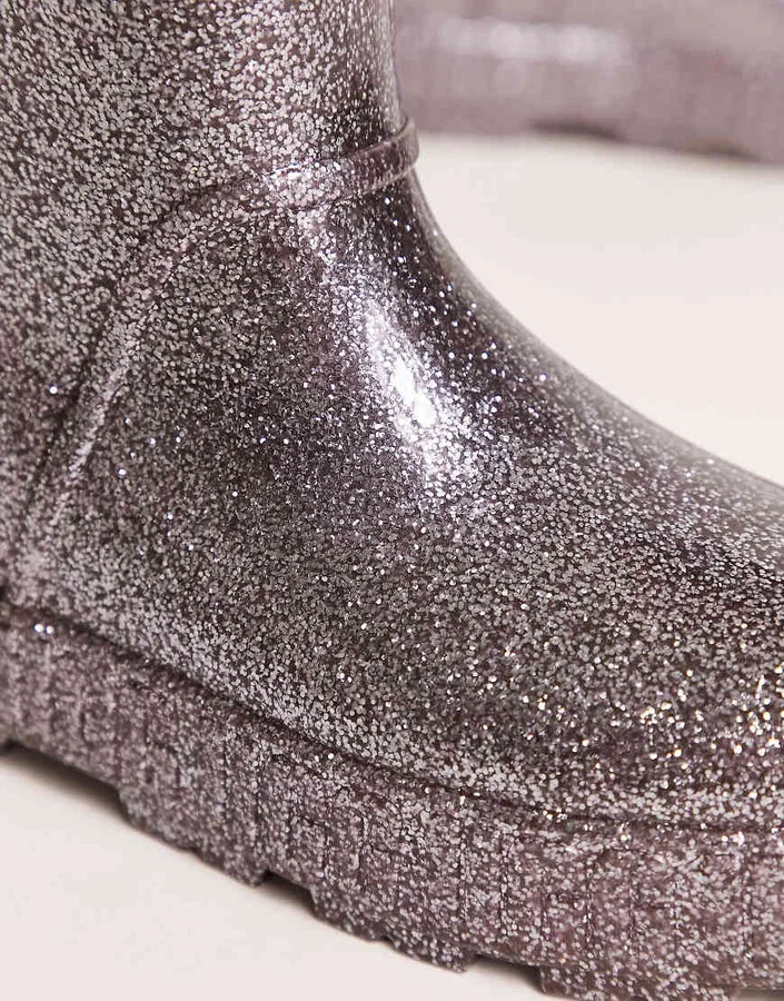 Ugg drizlita glitter wellie boots in silver - Image 3