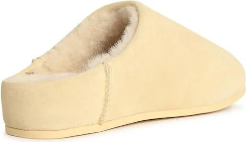 UGG 'Elea Slip-On' Cream Leather Slippers - Image 3