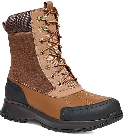 UGG Emmett Duck Boot HI Men's Shoes Chestnut : 8 D - Medium, Leather