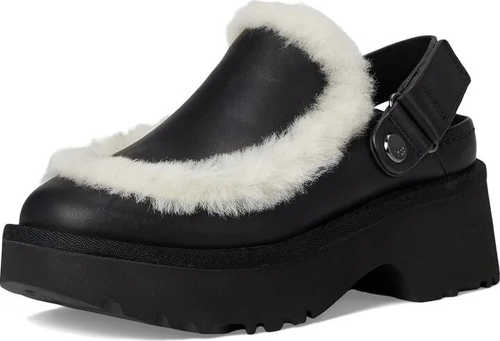 UGG Esmee Leather Clogs Women's Shoes Black : 7 B - Medium - Image 5