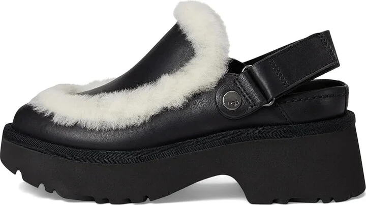 UGG Esmee Leather Clogs Women's Shoes Black : 7 B - Medium - Image 6