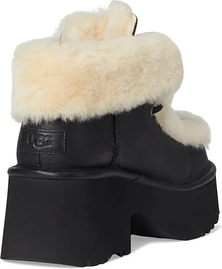 UGG Esmee Leather Lace-up Women's Boots Black : 9 B - Medium - Image 4