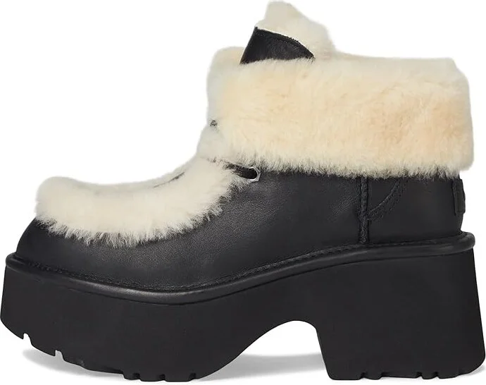 UGG Esmee Leather Lace-up Women's Boots Black : 9 B - Medium - Image 6