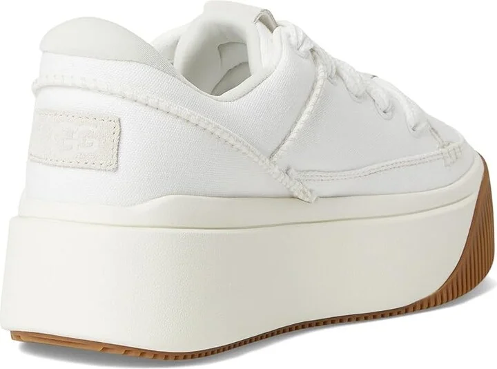 UGG EZ-Duzzit Essential Lace Up Women's Shoes White : 5 B - Medium, Canvas/Rubber - Image 4