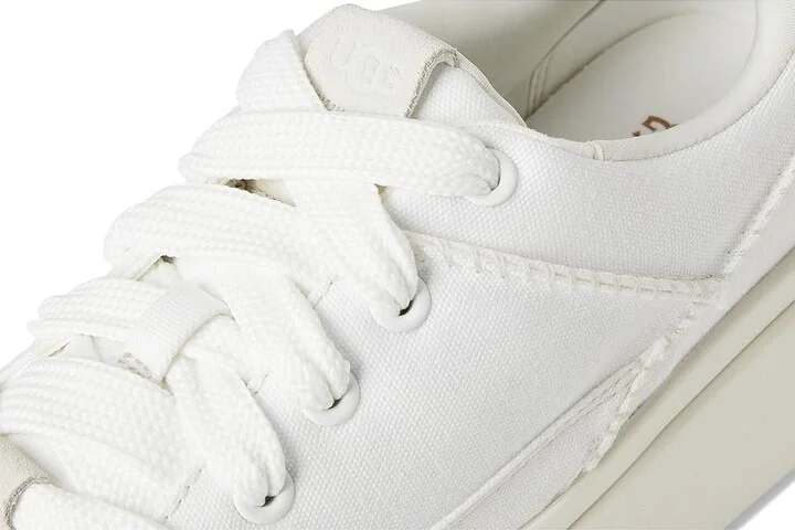 UGG EZ-Duzzit Essential Lace Up Women's Shoes White : 5 B - Medium, Canvas/Rubber - Image 7