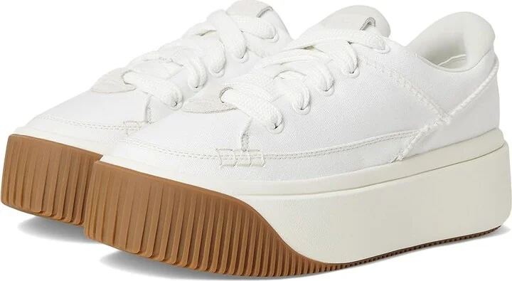 UGG EZ-Duzzit Essential Lace Up Women's Shoes White : 5 B - Medium, Canvas/Rubber
