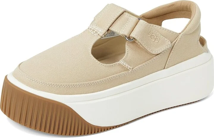 UGG EZ-Duzzit T-Strap Women's Shoes Mustard Seed : 8 B - Medium, Canvas - Image 5