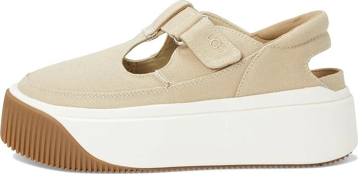 UGG EZ-Duzzit T-Strap Women's Shoes Mustard Seed : 8 B - Medium, Canvas - Image 6