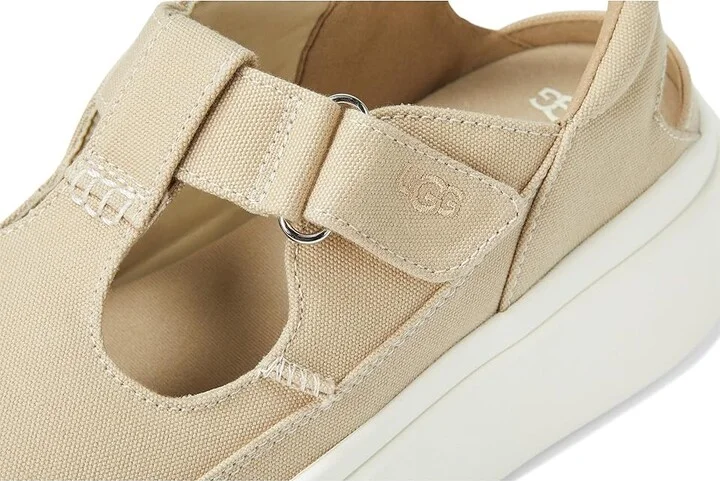 UGG EZ-Duzzit T-Strap Women's Shoes Mustard Seed : 8 B - Medium, Canvas - Image 7
