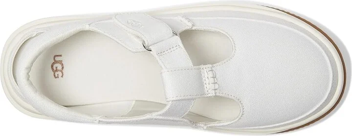 UGG EZ-Duzzit T-Strap Women's Shoes White : 5.5 B - Medium, Canvas - Image 2