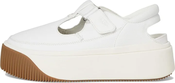 UGG EZ-Duzzit T-Strap Women's Shoes White : 5.5 B - Medium, Canvas - Image 6