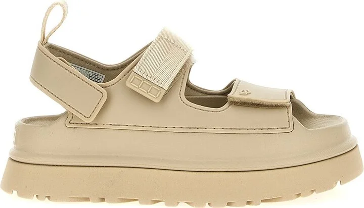 UGG 'Goldenglow' Beige Rubber Sandals