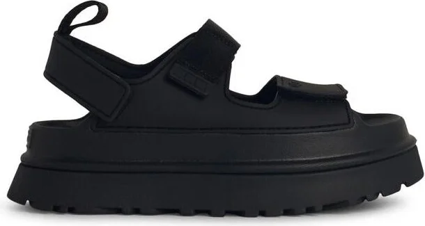 UGG 'Goldenglow' Black Rubber Sandals