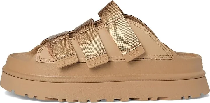 UGG Goldenglow Slide Women's Sandals Dark Sand : 11 B - Medium, Synthetic/Textile - Image 6