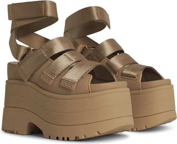 UGG 'Goldenrise' Beige Rubber Sandals