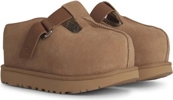 UGG 'Goldenstar' Beige Suede Slippers - Image 2
