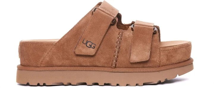 UGG 'Goldenstar' Brown Suede Slippers