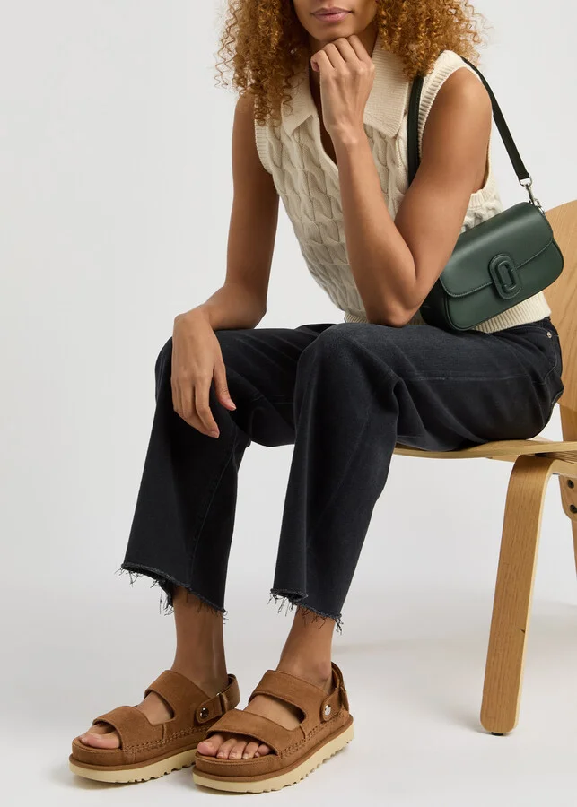Ugg Goldenstar Glide Suede Flatform Sandals - Image 5