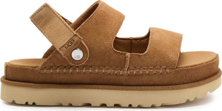 Ugg Goldenstar Glide Suede Flatform Sandals