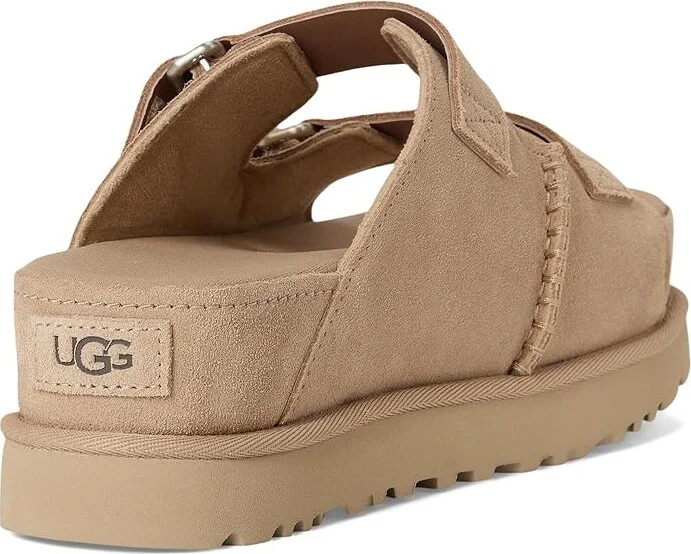 UGG Goldenstar Hi Slide Women's Shoes Sand : 9 B - Medium, Leather - Image 4