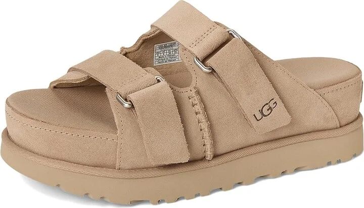 UGG Goldenstar Hi Slide Women's Shoes Sand : 9 B - Medium, Leather - Image 5