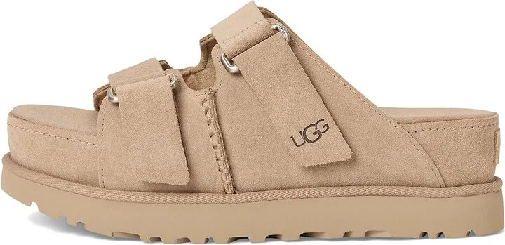 UGG Goldenstar Hi Slide Women's Shoes Sand : 9 B - Medium, Leather - Image 6