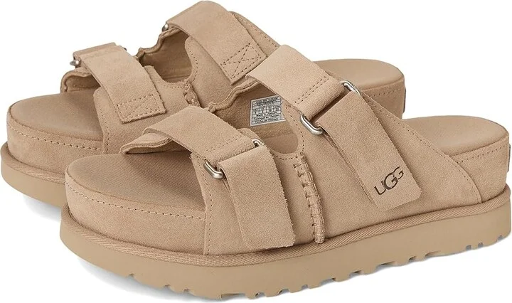 UGG Goldenstar Hi Slide Women's Shoes Sand : 9 B - Medium, Leather