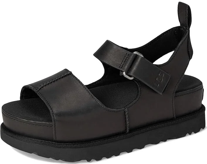 UGG Goldenstar Hi Women's Sandals Black : 9.5 B - Medium, Leather - Image 5
