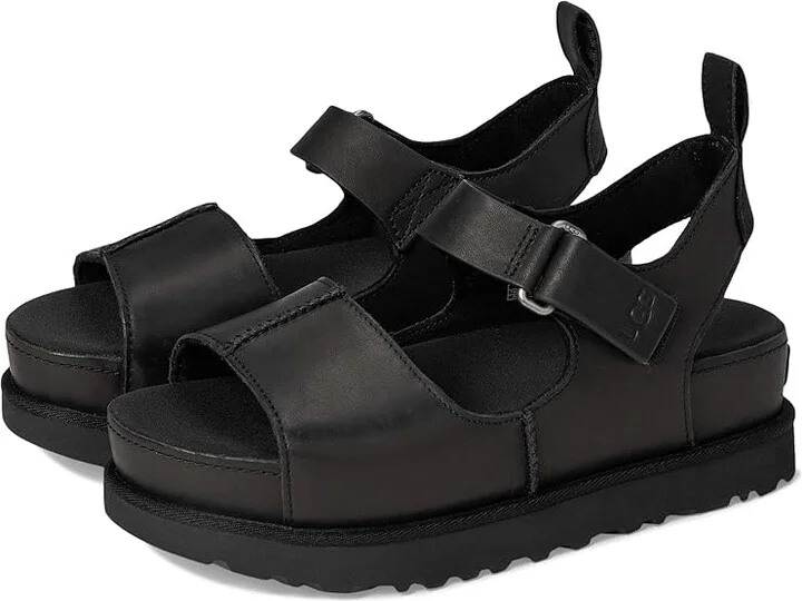 UGG Goldenstar Hi Women's Sandals Black : 9.5 B - Medium, Leather