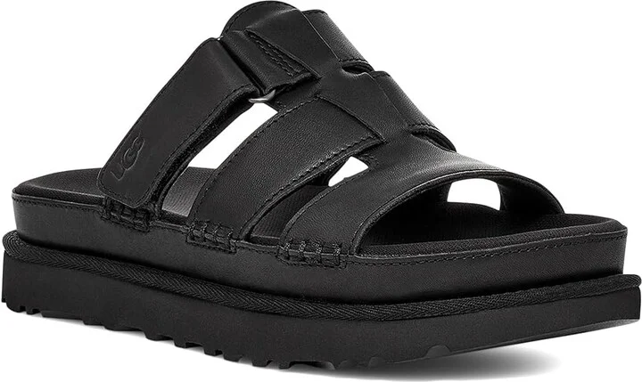 UGG Goldenstar Slide Women's Shoes Black : 8 B - Medium, Leather
