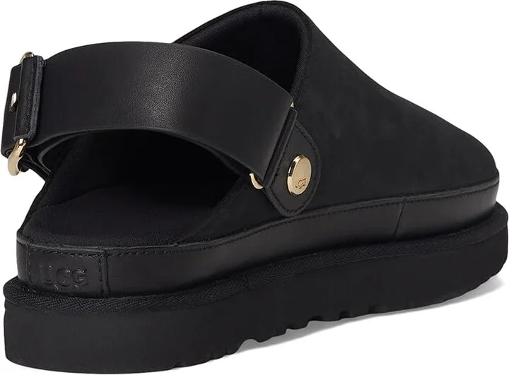UGG Goldenstar Villa Clogs Women's Shoes Black : 7 B - Medium, Leather/Nubuck - Image 4