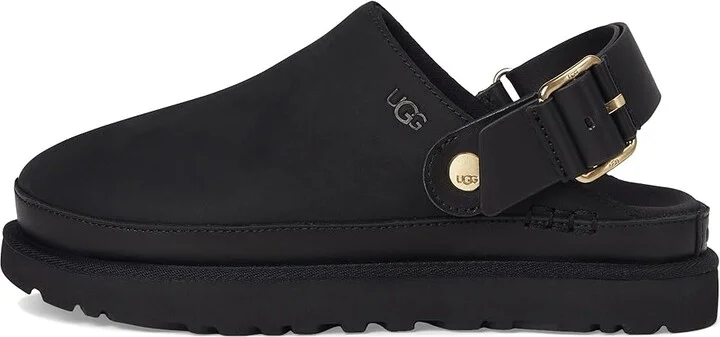UGG Goldenstar Villa Clogs Women's Shoes Black : 7 B - Medium, Leather/Nubuck - Image 6