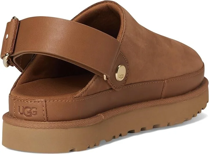 UGG Goldenstar Villa Clogs Women's Shoes Chestnut : 8.5 B - Medium, Leather/Nubuck - Image 4