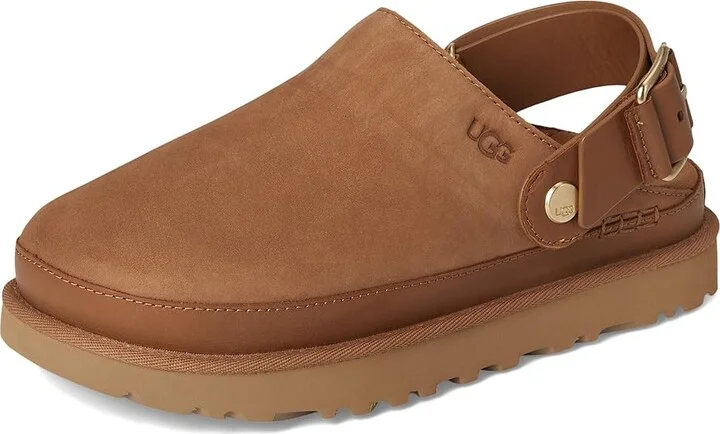 UGG Goldenstar Villa Clogs Women's Shoes Chestnut : 8.5 B - Medium, Leather/Nubuck - Image 5