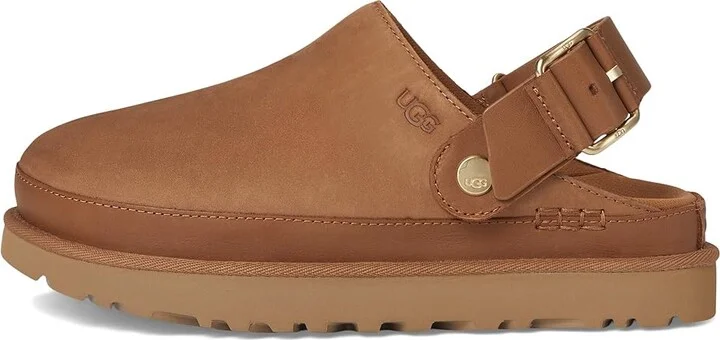 UGG Goldenstar Villa Clogs Women's Shoes Chestnut : 8.5 B - Medium, Leather/Nubuck - Image 6