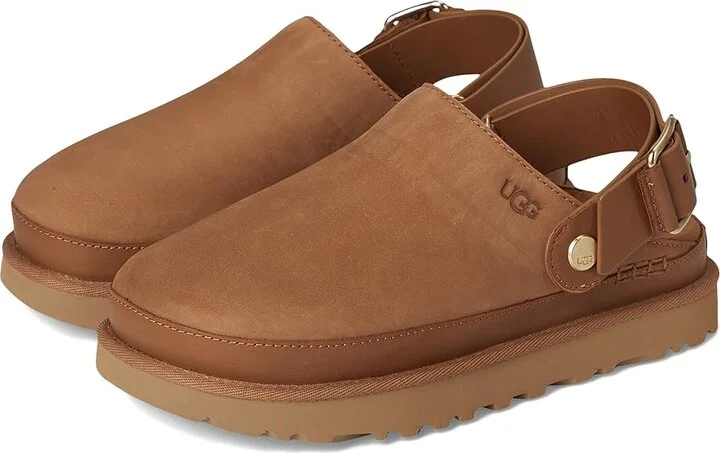 UGG Goldenstar Villa Clogs Women's Shoes Chestnut : 8.5 B - Medium, Leather/Nubuck