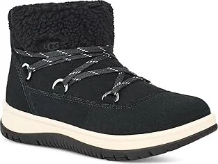 UGG Lakesider Heritage Lace Women's Boots Black : 5 B - Medium, Rubber/Suede
