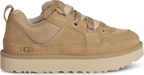UGG 'Lowmel' Beige Suede Sneakers
