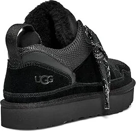 UGG Lowmel Women's Shoes Black : 5 B - Medium, Suede/Textile - Image 4