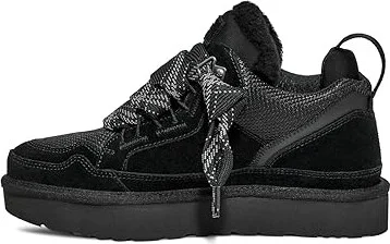 UGG Lowmel Women's Shoes Black : 5 B - Medium, Suede/Textile - Image 5