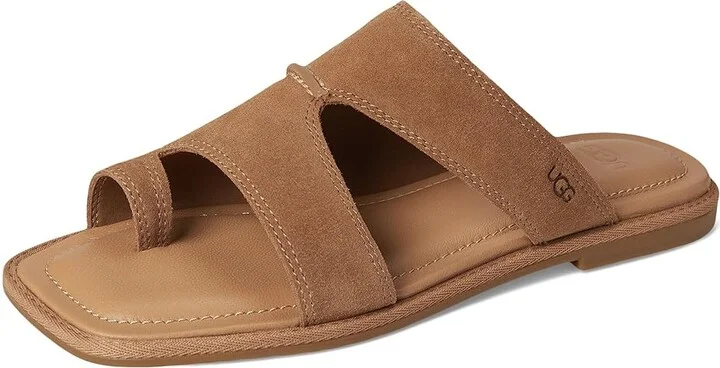 UGG Matira Women's Sandals Chestnut : 5.5 B - Medium, Leather/Suede - Image 5