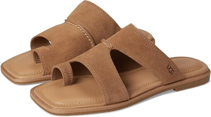 UGG Matira Women's Sandals Chestnut : 5.5 B - Medium, Leather/Suede