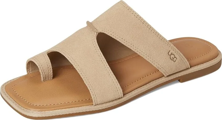 UGG Matira Women's Sandals Mustard Seed : 9 B - Medium, Leather/Suede - Image 5