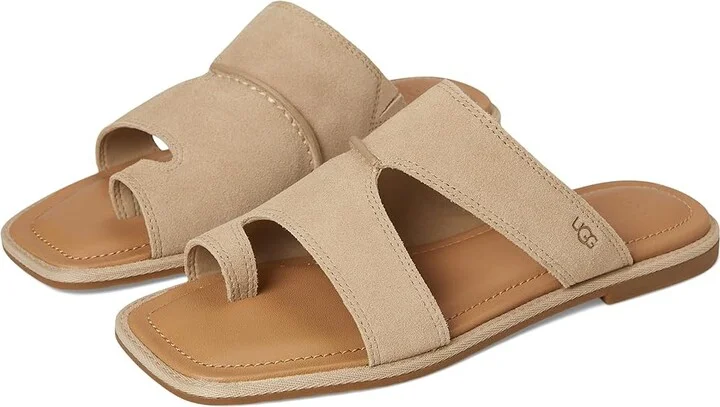 UGG Matira Women's Sandals Mustard Seed : 9 B - Medium, Leather/Suede