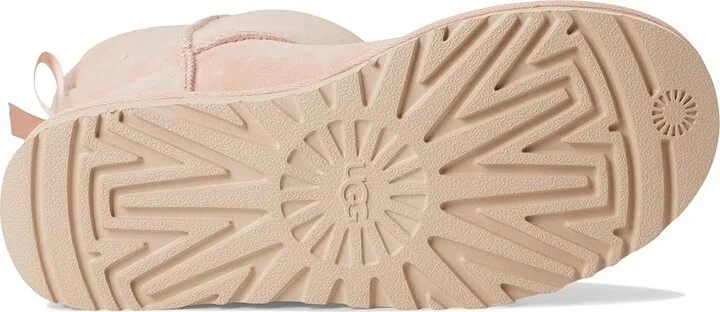 UGG Mini Bailey Bow II Women's Boots Beige Blush : 11 B - Medium, Suede - Image 3