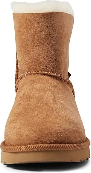 UGG Mini Bailey Bow II Women's Boots Black : 5 B - Medium, Suede - Image 10