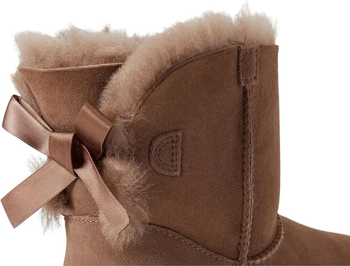 UGG Mini Bailey Bow II Women's Boots Rocky Oak : 10 B - Medium, Suede - Image 2