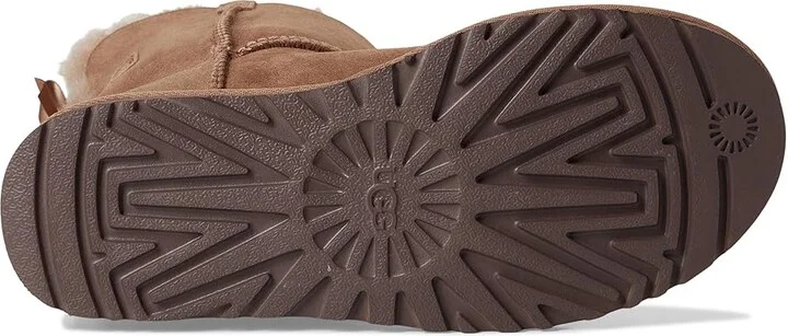 UGG Mini Bailey Bow II Women's Boots Rocky Oak : 10 B - Medium, Suede - Image 3