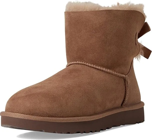 UGG Mini Bailey Bow II Women's Boots Rocky Oak : 10 B - Medium, Suede - Image 5
